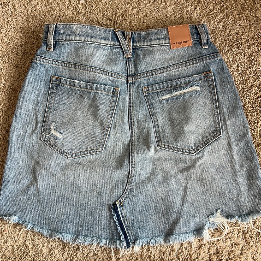 Free people denim skirt